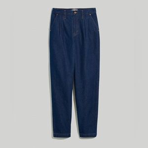 Madewell Baggy Straight Jeans in Woodham Wash: Pleated Edition Sz 26